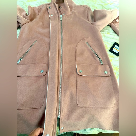 DKNY Faux Suede Blush Pink Jacket | Size S | NWT - Picture 12 of 12